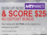 $25 No-Deposit Bonus – MTI Markets